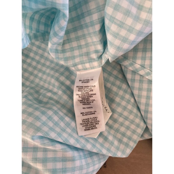 Vineyard Vines Gingham Tucker Shirt Classic Fit Long Sleeve Button-Up Size M EUC - Picture 10 of 10
